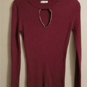 Per Se Deep Red Knit Top